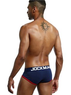 Эластичные брифы с красной окантовкой темно-синего цвета JOCKMAIL RTJM2012-16